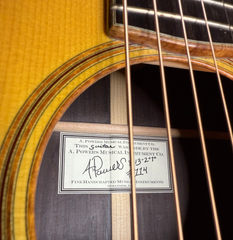 Andy Powers acoustic guitar interior signed label