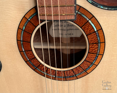 Barzilai Jumbo guitar Leopardwood & abalone rosette