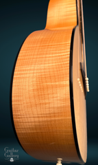 Bourgeois Luthier's Choice Flame Maple guitar side detail