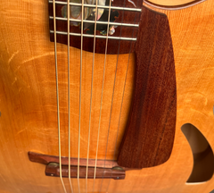 Ken Parker acoustic archtop guitar top detail