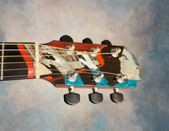 Grit Laskin Brazilian rosewood guitar headstock jazz pianist inlay