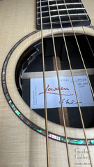 Lowden FM35 Bog guitar interior signed label