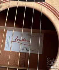 Lowden O20 Mahogany guitar interior signed label