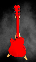 Marchione 20th Anniversary Red Archtop guitar full back view