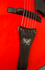 Marchione 20th Anniversary Red Archtop guitar phoenix inlay