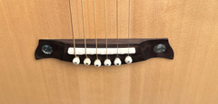 Osthoff 000-12 fret Brazilian Rosewood "45" style guitar bridge with abalone wing inlays
