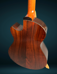 Strahm 00c Brazilian rosewood guitar back