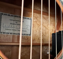 Schwartz Birdseye Maple guitar interior signed label