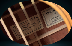 Tippin Art Deco TREE Mahogany guitar interior labels