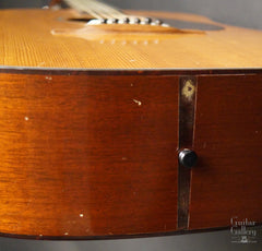 1954 Martin D-18 guitar end detail