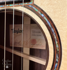 Taylor 912ce-12 fret guitar interior label