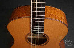 Bashkin Placencia OM guitar fretboard