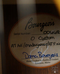 Bourgeois DB Signature guitar label