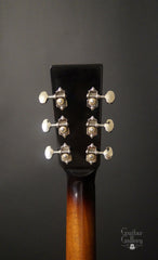 Froggy Bottom SJ sunburst guitar back of headstock
