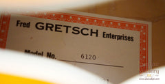 Gretsch 6120 archtop guitar label