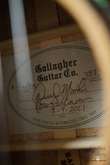Gallagher auditorium guitar interior label