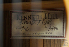 Hill Signature Standup Classical guitar label
