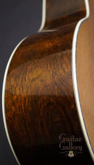 Bourgeois JOMC Brazilian rosewood guitar side detail