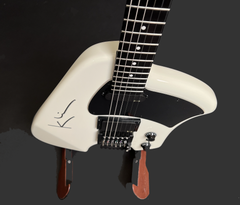 Klein headless white electric guitar fretboard