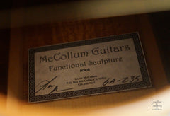 McCollum GA Koa guitar label