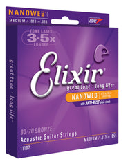 Elixir Nanoweb 80 20 Medium guitar strings