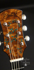 Osthoff OM Tree mahogany guitar headstock inlay