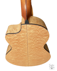 Lowden S35J-X Nylon string guitar down maple back view