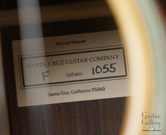 Santa Cruz F guitar label