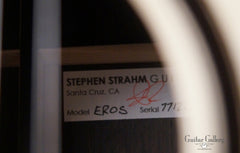 Strahm Eros guitar interior label