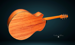 Strahm Eros cutaway Honduran rosewood guitar glam shot back