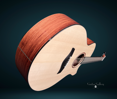 Strahm Eros cutaway Honduran rosewood guitar glam shot