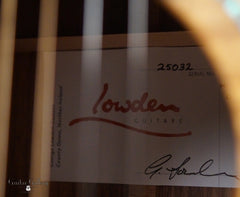 Lowden Winter 2021 Ltd Ed S50 guitar interior signed label