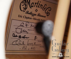 Martin white Eric Clapton guitar label