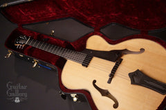 Galloup archtop guitar inside case