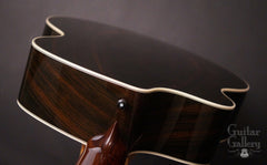 Klein Brazilian rosewood acoustic guitar down back