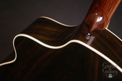 Klein Brazilian rosewood acoustic guitar heel area