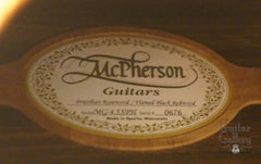 McPherson MG-4.5 XPH Guitar label