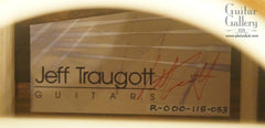 Traugott model R guitar interior label