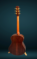 Bashkin OM royal Ebony guitar full back view