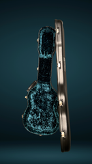 Black Calton Fender Telecaster electric guitar case with Aqua interior