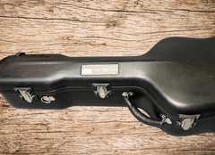Black Lowden model F guitar Calton flight case details