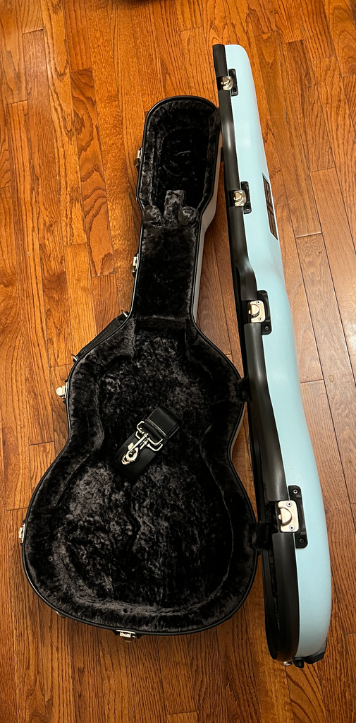 Ltd Edition Dresden Blue Olson Parlor Guitar Calton Case Guitar