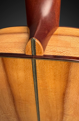 Cumpiano Sycamore OM guitar heel detail