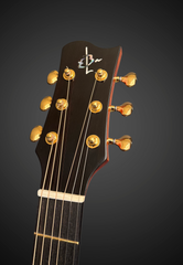 ELB Grand Concert Bubinga guitar headstock