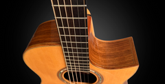 Hiro Ebata Style D cutaway guitar ebony fretboard with purfling lines