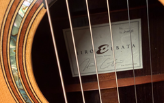 Hiro Ebata Style D cutaway guitar signed interior label