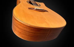 Hiro Ebata Style D cutaway guitar end view