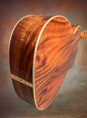 Froggy Bottom H12 Ltd All Koa guitar up the back view