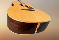 Froggy Bottom H12c Brazilian rosewood guitar curly maple bindings and end graft