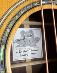 Froggy Bottom H12 Limited Brazilian rosewood guitar interior signed label